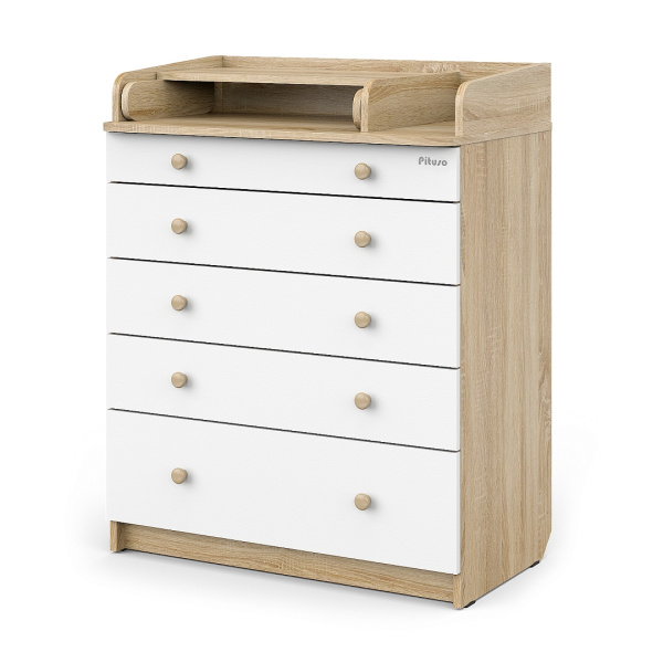 Комод  раскладной Pituso Tori (Дуб сонома- белый)