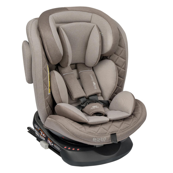 Автокресло Indigo SMART ISOFIX 0-36 кг (Бежевый-коричневый)