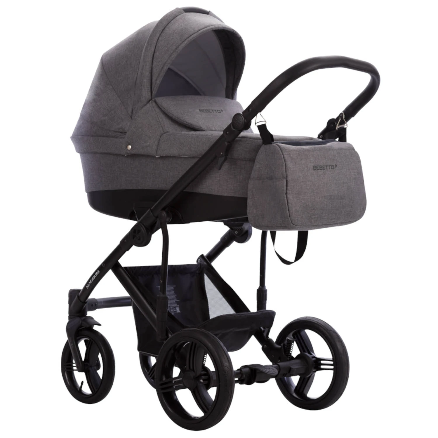 Коляска Bebetto Magnum LUX 2в1 (LG195 т.серый) Коляска Bebetto Magnum LUX 2в1 (LG195 т.серый)