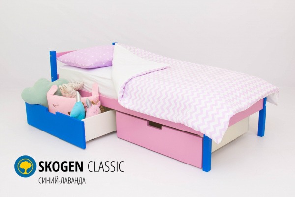 Детская кровать "Skogen classic "160х70  ( синий-лаванда)