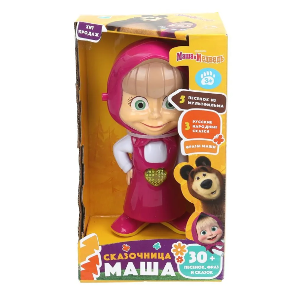 Сказочник 30+ песенок, фраз и сказок Маша и Медведь HT1441-R 