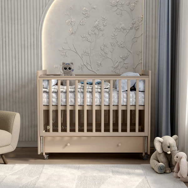 Кроватка  Classic Sleep ящик + маятник 120х60  (НИК22к капучино)