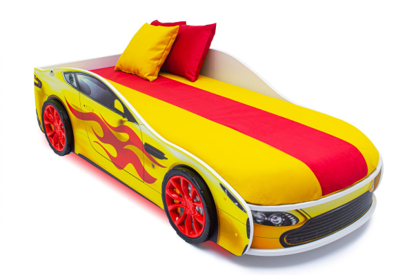 Детская кровать-машина Бондмобиль РАСПРОДАЖА 170х70см (желтый)