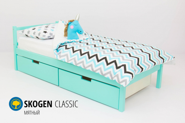 Детская кровать "Skogen classic "160х70  (мятный)
