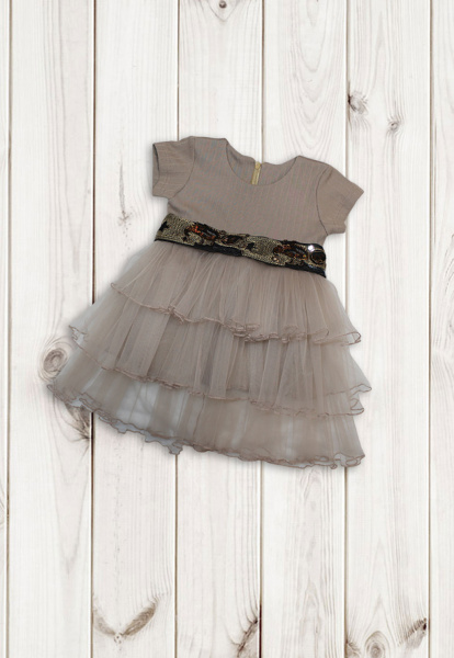 Платье детское "Шоколадка", ш111/111 (рост74-80капучино)