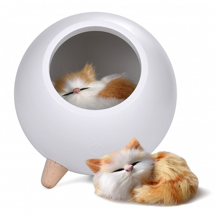 Ночник Домик для котёнка 10 LED-лампочек, зарядка от USB ROXY-KIDS 