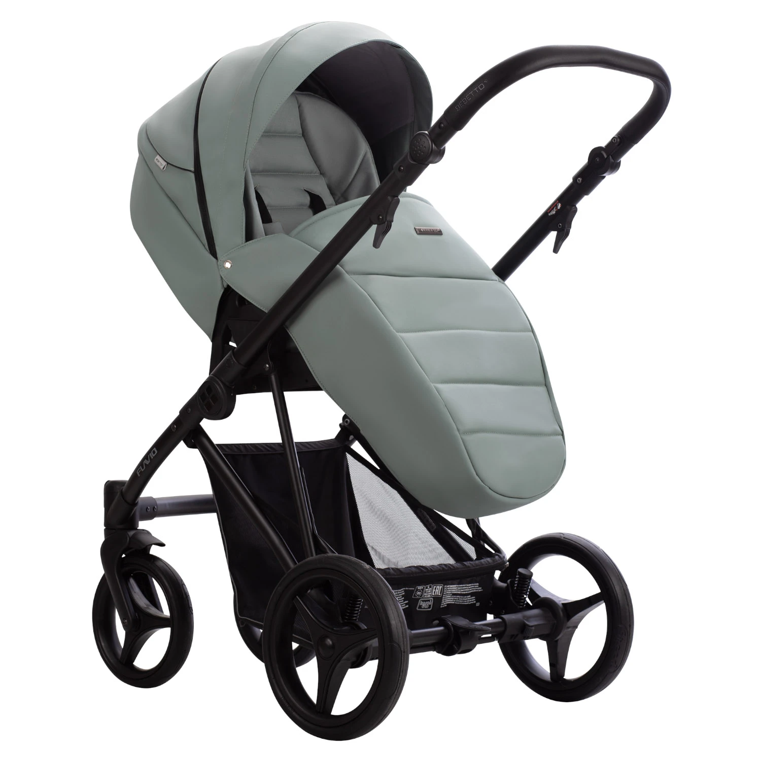 Коляска Bebetto Flavio PRO 2в1 (09 шалфей кожа) Коляска Bebetto Flavio PRO 2в1 (09 шалфей кожа)