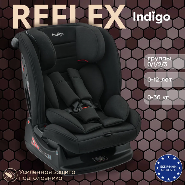 Автокресло Indigo Reflex 0-36 кг (Черный)