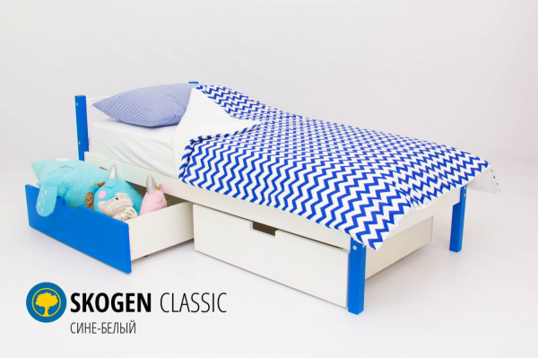 Детская кровать "Skogen classic "160х70  (сине-белый)