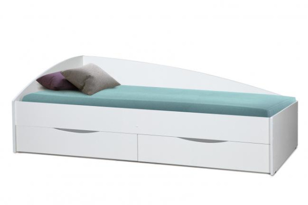Кровать подростковая Фея-3 200х90см асимметричная (П00178632 Белый)