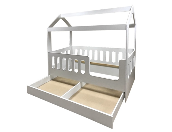 Кровать-домик с ящиком 160*80 (Белый)