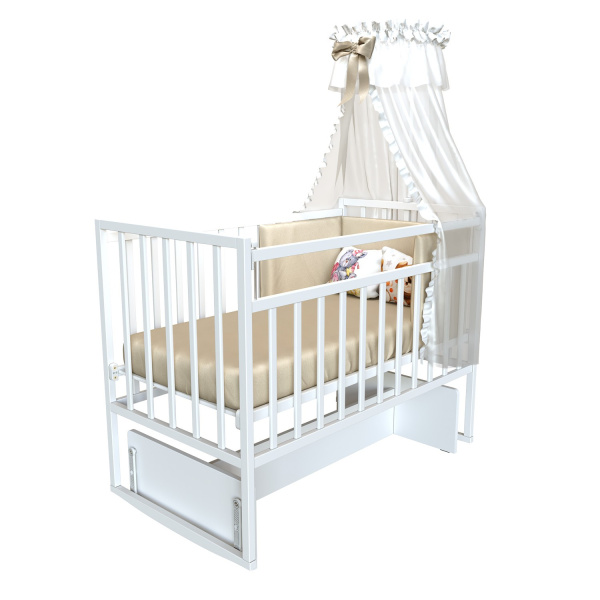 Кровать детская Magico Mini-3 маятник поперечный  (Белый)