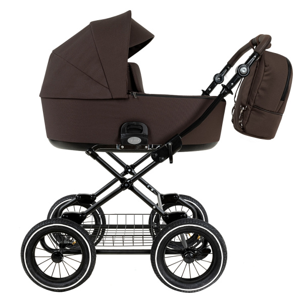 Коляска 2в1 Roan Bass Next Classic 2.0 (d12) (BNC/83/2Turkish Coffe/Black/руч.Cappuccino)