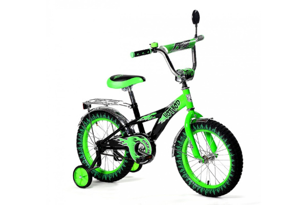 Велосипед 2-х колесный Black Aqua Hot-Rod 12" 1s 2017 (Зеленый)